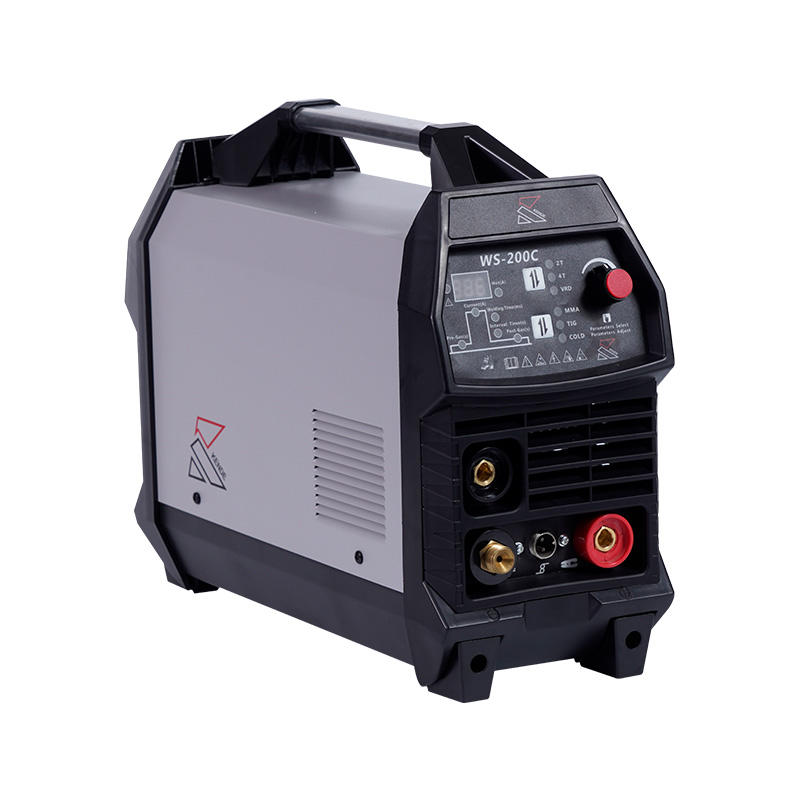 WS-200C IGBT Inverter TIG/MMA Welding machine(TIG DC-HF), Metal case with plastic frame Portable DC single Phase, Digital Display,  TIG with 180A and 200A with cold TIG